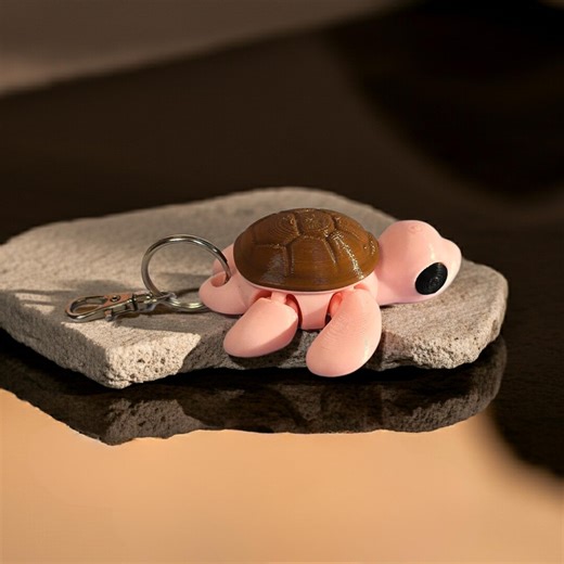 Articulated Turtle Keychain – Flexible Fidget Animal Bag Charm, Ocean Lover Gift - Etsy
