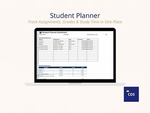 Student Planner Excel | Middle School High School Tracker | Grade Assignment Study Log - Etsy Canada