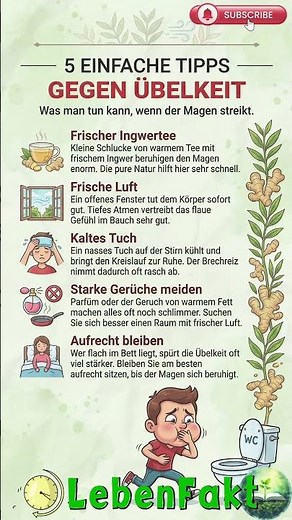 5 EINFACHE TIPPS GEGEN ÜBELKEIT
