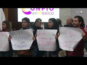Entre protestas de jóvenes priistas, Confío por México anuncia su apoyo a Pablo Lemus