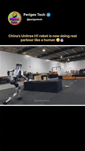 China’s Unitree H1 Robot Does Real Parkour 😳🤖 #shorts #robot #ai #technology #robotics #chinatech