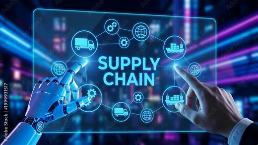 Exploring impact of global supply chain disruption logistics network with advanced technology, robot and human collaboration revealing challenges and opportunities for transportation and distribution