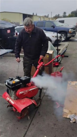 Rototiller Tractor Ready For Farmer Boy Art Soil Action #garden #tractor #viral