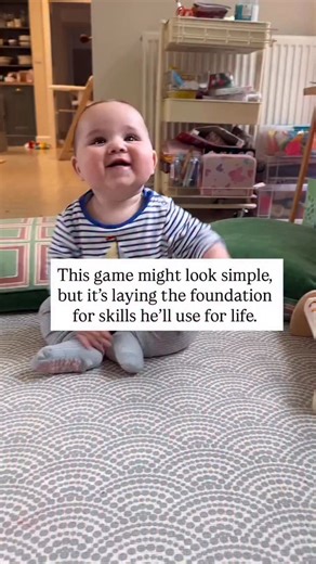 At this age, babies are busy building foundational skills and even the simplest games can boost their development in powerful ways. Don’t worry if your 5–6 month old isn’t sitting yet, you can play this game during tummy time too! 1. Motor skill development - Reaching for, grasping, and pushing the ball strengthens hand eye coordination. Encourages fine and gross motor skills as they try to bat, grab, or eventually pass the ball back. 2. Cognitive growth - Helps them learn cause and effect (“whe