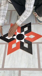 Beautiful Star Tile Pattern ✨ #fb #design #construction #viral #tranding #tiles #Amazing #skills #home #new MrBeast Facebook | Decorated Tiles and Marble Designs