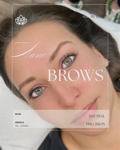 Jo Kinal on Instagram: "Nano Brows are the soft-power of permanent makeup ✨ Ultra-fine, machine-created hair strokes are delicately implanted into the skin to mimic real brow hairs—giving you a natural, airy, “born-with-them” brow. Perfect for anyone who wants fullness without a heavy or filled-in look. ✔️ Ideal for all skin types (even oily or mature skin) ✔️ More gentle on the skin than traditional microblading ✔️ Long-lasting, soft, and beautifully realistic ✔️ Customized to your face, bone s
