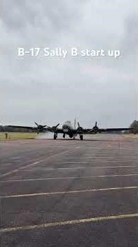 B-17 Sally B starting her 4 Wright Cyclone engines #aviation #ww2 #history #amazing #wow