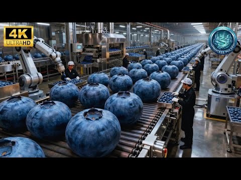 Inside a Modern Blueberry Plant: From Raw Blueberries to Deep Purple Concentrate (Full Process)