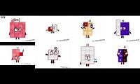 Mix of 8 videos from youtube : Numberblocks Base Bands Mashup