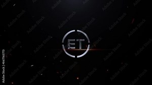 Cinematic ET Logo Letter Animation, Typography Et te 3D Letter Logo Animation Videos On Black Background
