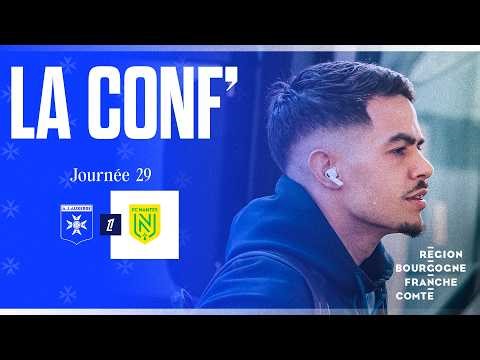 J29 - The press conference of Christophe Pelissier and Romain Faivre before AJA-Nantes