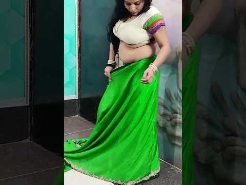 How To drape a fancy Saree perfectly for beginners | Aunty Saree draping Style