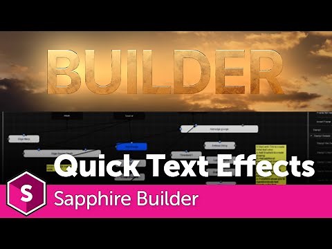 Quick Text Effects in Sapphire's Effect Builder - S_Effect