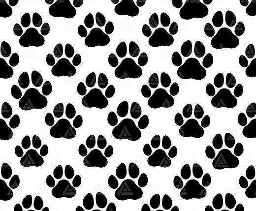 Dog Paw Print Pattern Svg, Seamless Puppy Footprint Pattern, Dog Gift Wrap Design. Cut File Cricut, Png Pdf Eps, Vector, Vinyl, Sticker. - Etsy