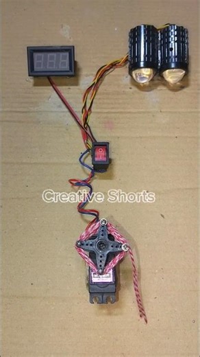 Powering Two Bike Fog Light and Voltmeter With Gear Motor Generator _ DC Motor #dcmotor #tech #short