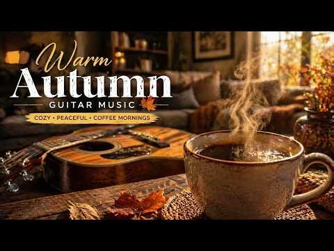 Cozy Autumn Guitar Music 🍁 Peaceful Fingerstyle for Relaxing Coffee Mornings