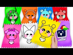 🌈Paper DIY🌈 Cute INCREDIBOX SPRUNKI Candy Blind Bag Unboxing| How to make Sprunki Blind Bag