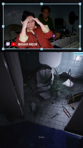 entering the DARK TOILET in VISAGE's hospital