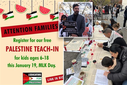 Radical NYC teachers’ group plans ‘Teach-In for Palestine’ on MLK day