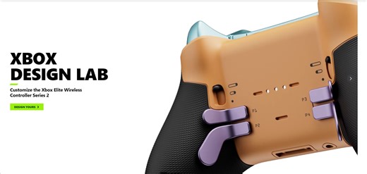 The Elite Series 2 is now customizable in the Xbox Design Labs today