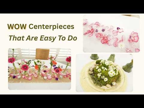 Easy But Beautiful Springy Centerpieces And Table Decorations - Inexpensive Too!