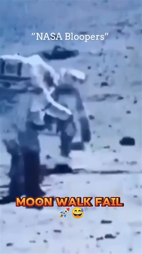 “NASA Astronaut Trips on the Moon 🌕😂”