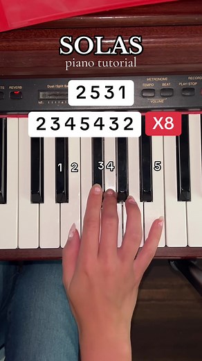 Easy Solas piano tutorial #pianotutorial #learnpiano #learntiktok #solaspiano #pianolesson #easypiano #foryou