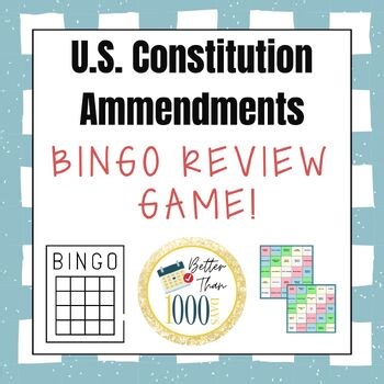 U.S. History Bingo Game – 27 Amendments to the Constitution | Review & Test Prep