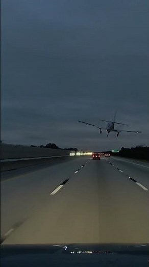 Plane crash-lands on car on Florida freeway