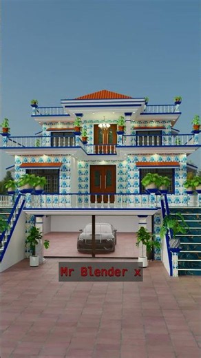 Modern village house 🏡 design #elevation #frontelevation #house #housedesign #home #song #hindisong