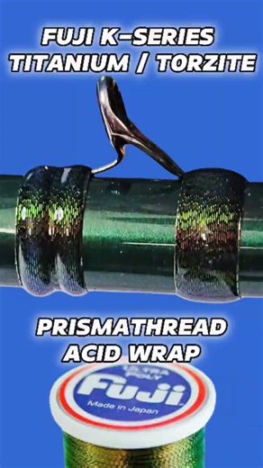 Fuji Prisma Thread Spiral / Acid Wrap Flex Coat #custom #fishing #rodbuilding #flexcoat #fuji