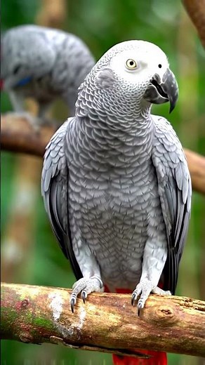 African Grey Parrot Sounds 4K — Amazingly Clear Bird Calls in the Wild #shorts #birdsound #birdcall