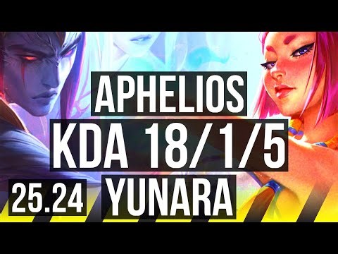 APHELIOS & Thresh vs YUNARA & Braum (ADC) | Good KDA: 18/1/5 | KR Master | 25.24
