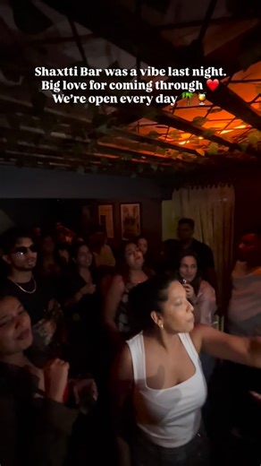 Shaxtti Bar & Kitchen on Instagram: "Shaxtti Bar was a vibe last night. Big love for coming through ❤️ We’re open every day 🌴🍹 #Shaxttibar #tavern #bar"