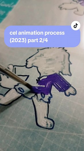 cel animation process (2023) 🐶🗒️💜 part 2/4 #animation #celanimation #animationprocess #doganimation #traditionalanimation #dogart #artprocess