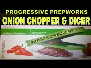 PROGRESSIVE PrepWorks ONION CHOPPER & DICER MEASURING CUP - REVIEW DEMONSTRATION HOW TO USE VIDEO