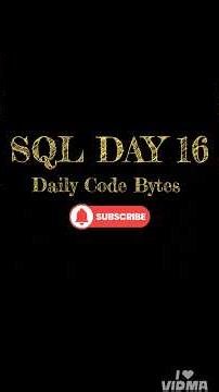 #day16 Learn SQL in Tamil #sql #tamil #code #easycode #dailycode #easytolearnforbegginers