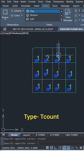 How to easily numbering in AutoCAD/ZWCad TCount #tcount #command #ersagar #QS #Engineering