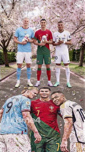 Cherry Blossom Moment With Ronaldo, Haaland & Mbappé 🌸⚽ #shorts #football