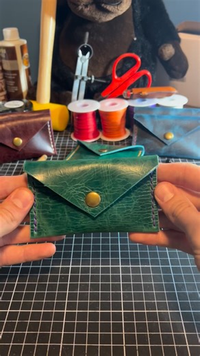 I made a batch of these card holders from some leather I got at Tandy. They are fun to make and a great project to start with if you’re getting into leather working. #leather #goodvibes #cardholder #giftideas | Blue Door Leather | Facebook