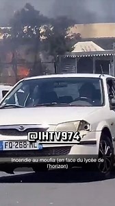 Incendie au moufia (en face du lycée de l’horizon) Sainte Clotilde 🇷🇪 | Ihtv974