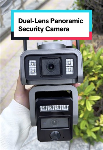 Dual-Lens Panoramic Security Camera: Solar Battery Life   Remote Viewing, Outdoor Anti-Theft Essential#camera #securitycamera #solarcamera #outdoorcamera #smartcamera #camara #camaradevigilancia #dualscreencamera