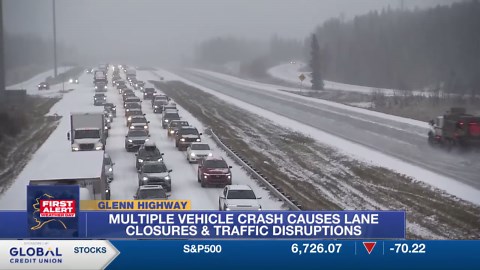 Multiple crashes shut down Glenn Highway between Anchorage and Mat-Su