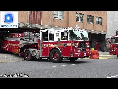 FDNY Tiller Ladder 20 (+ Ghostbusters Ladder 8 responding modified)