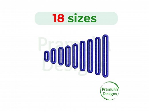 Rounded Buttonholes Embroidery Design (0.3–2 Inch) – Mini Buttonhole, Machine Embroidery, Instant Download Digital File - Etsy