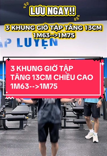 3 khung giờ tập luyện để tăng chiều cao hiệu quả tốt nhất. Lưu lại và thử ngay! #TangChieuCao #taptheduc #xuhuong #haiviettangchieucao