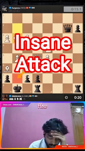I Survived an Insane Attack.!!🤯 #chess #shorts #chessgame