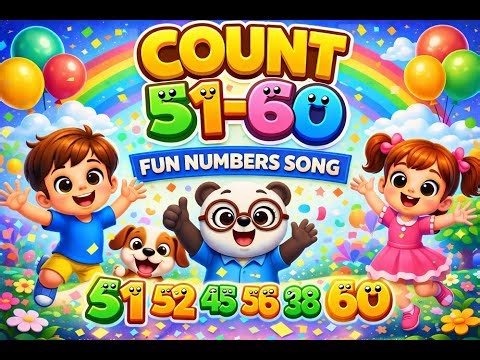 Counting 51 to 60 Song for Kids | Learn Numbers 51–60 | Counting Song for Toddlers
