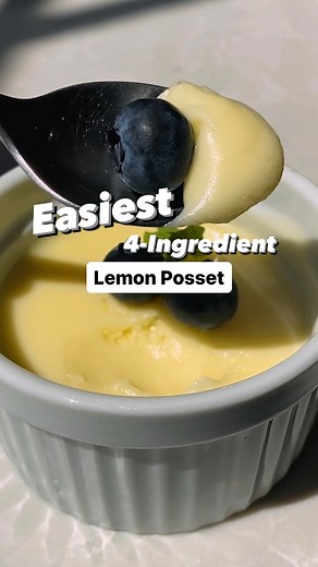 7.6K views · 179 reactions | Lemon posset is a silky, rich British dessert with bright citrus flavor and requires just four ingredients. Full recipe: https://cooks.io/44QGr1u | America's Test Kitchen | Facebook