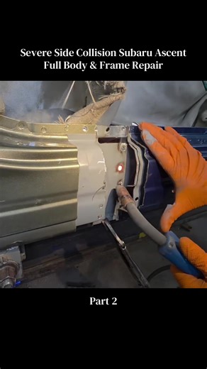 Part 2: Severe Side Collision Subaru Ascent Full Body & Frame Repair #restoration #fyp #abandoned #foryou #viral